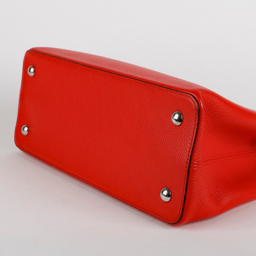 Capucines MM, Red Silver Hardware