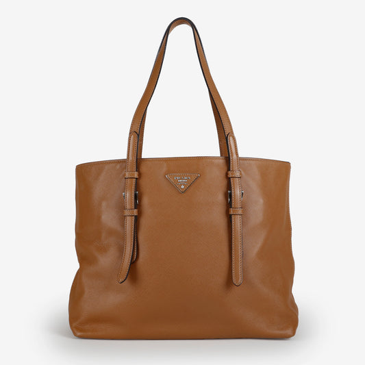 City Sport Tote Brown Saffiano