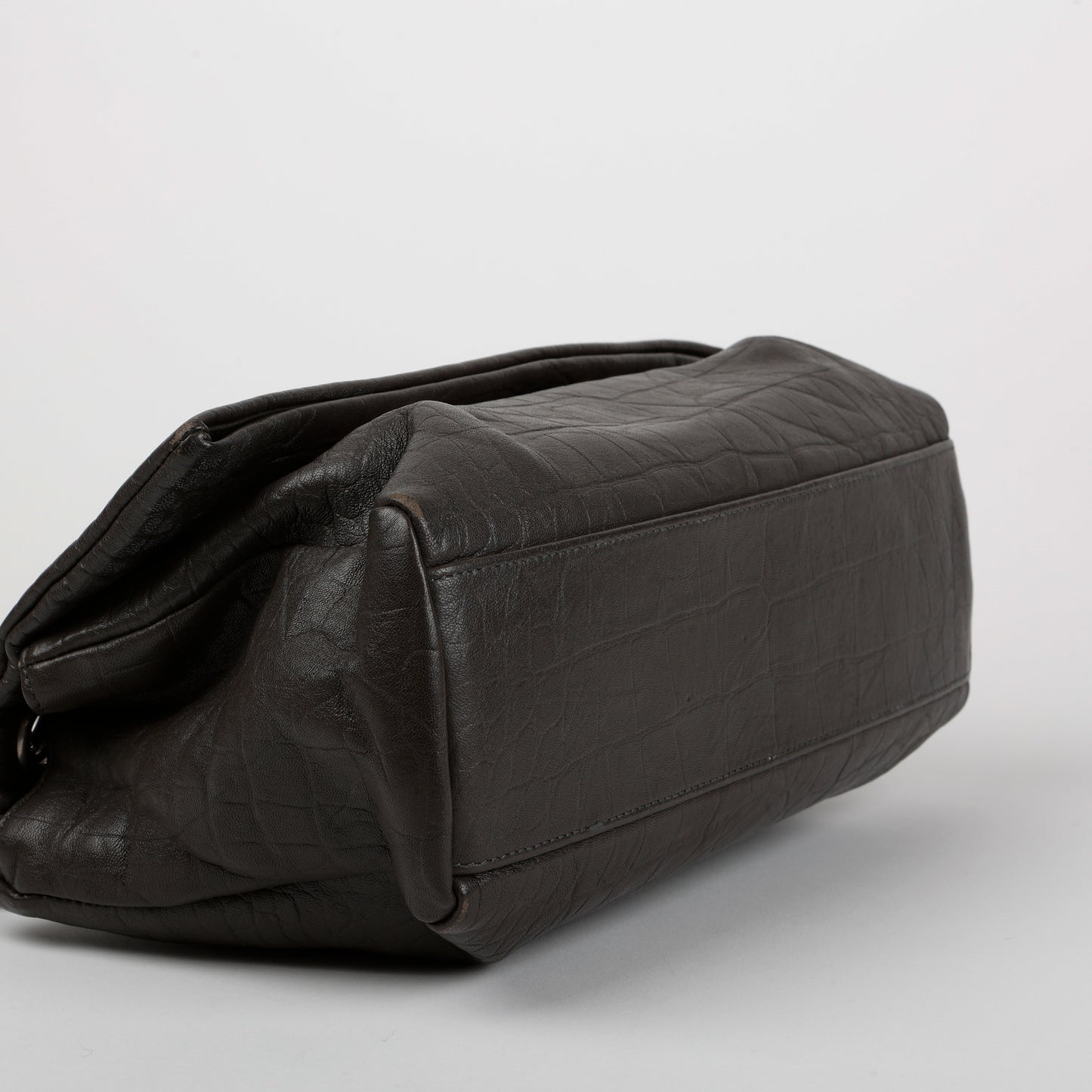 Medium West Hollywood Crossbody Bag, Grey Calfskin