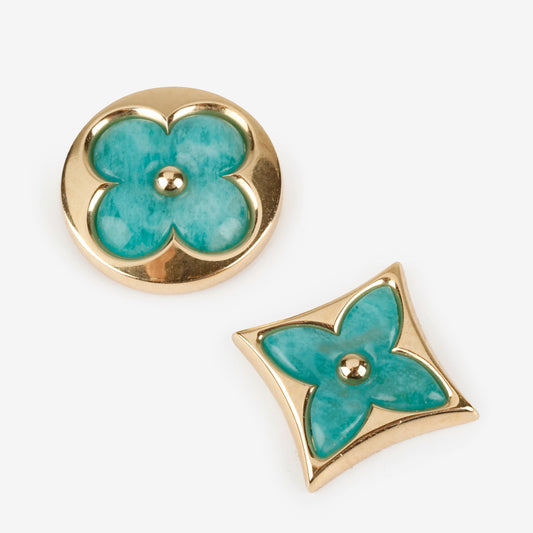 Color Blossom Studs Turquoise