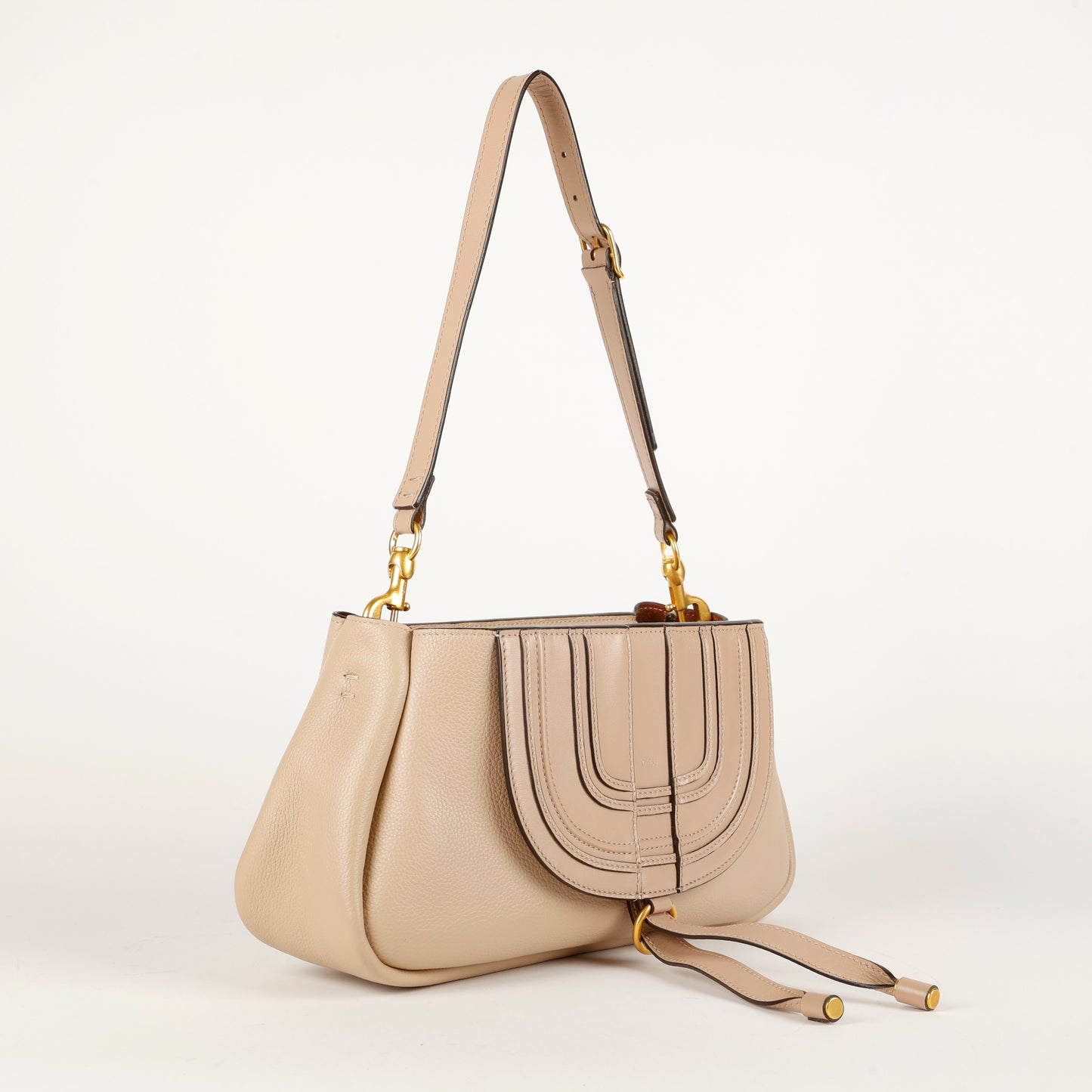 Small Marcie Shoulder Bag, Nomad Beige 10724