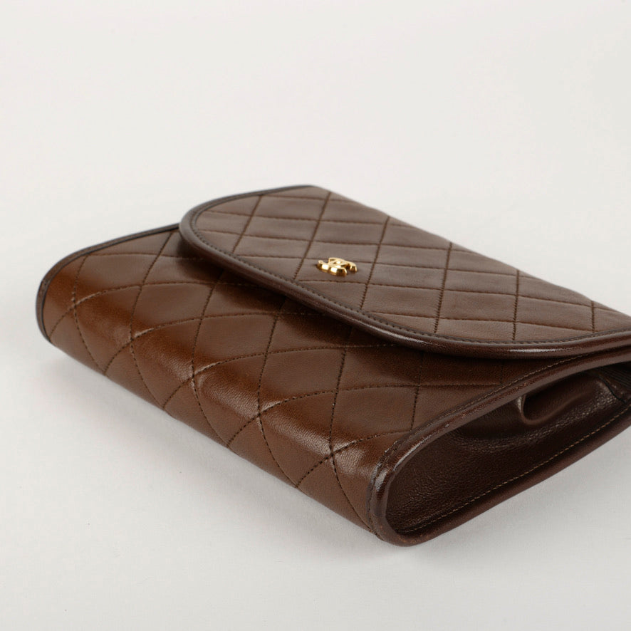 Vintage Mini Lock Brown Lambskin