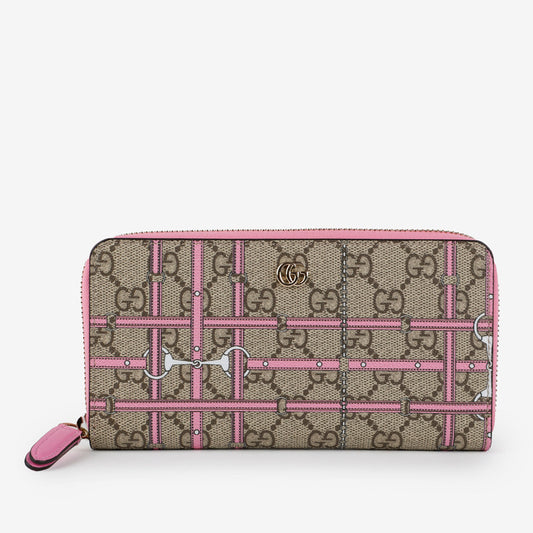 Pink Horsebit Coated Canvas Zippy