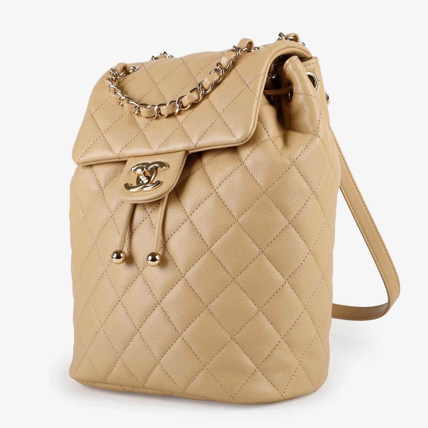 Beige Caviar Timeless Backpack