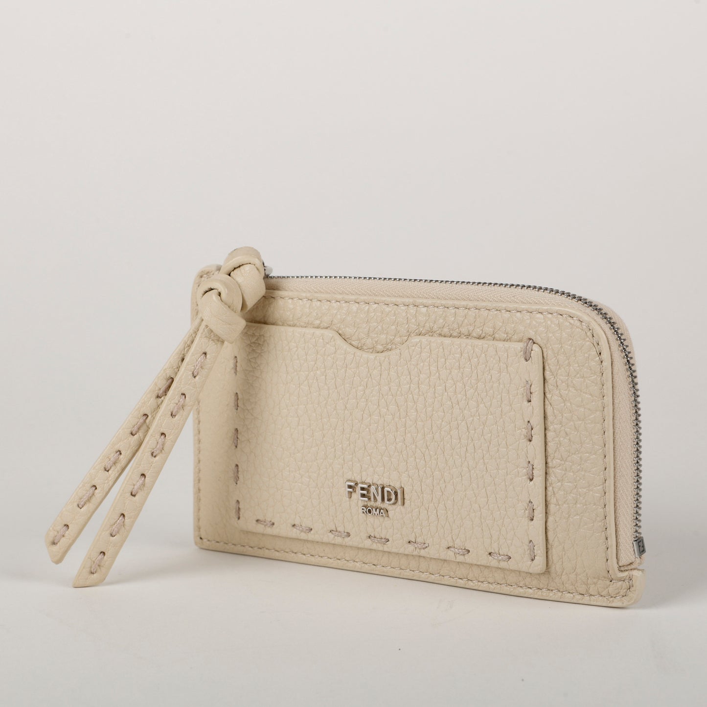 Peekaboo Selleria Card Case Cream Calfskin