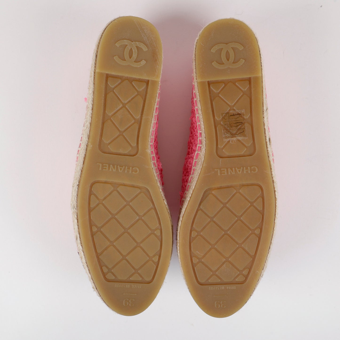 Pink Tweed Espadrilles Size 39