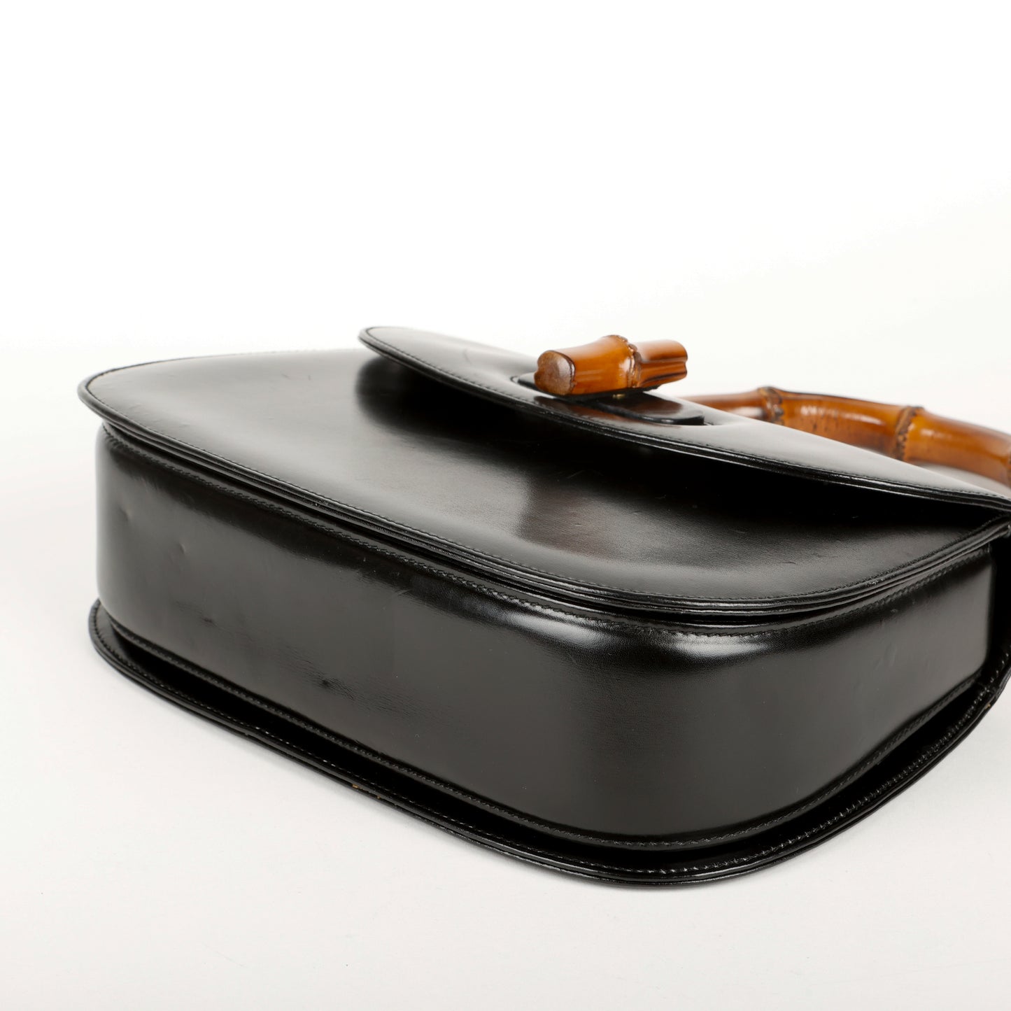 Bamboo Top Handle Bag Black 3020