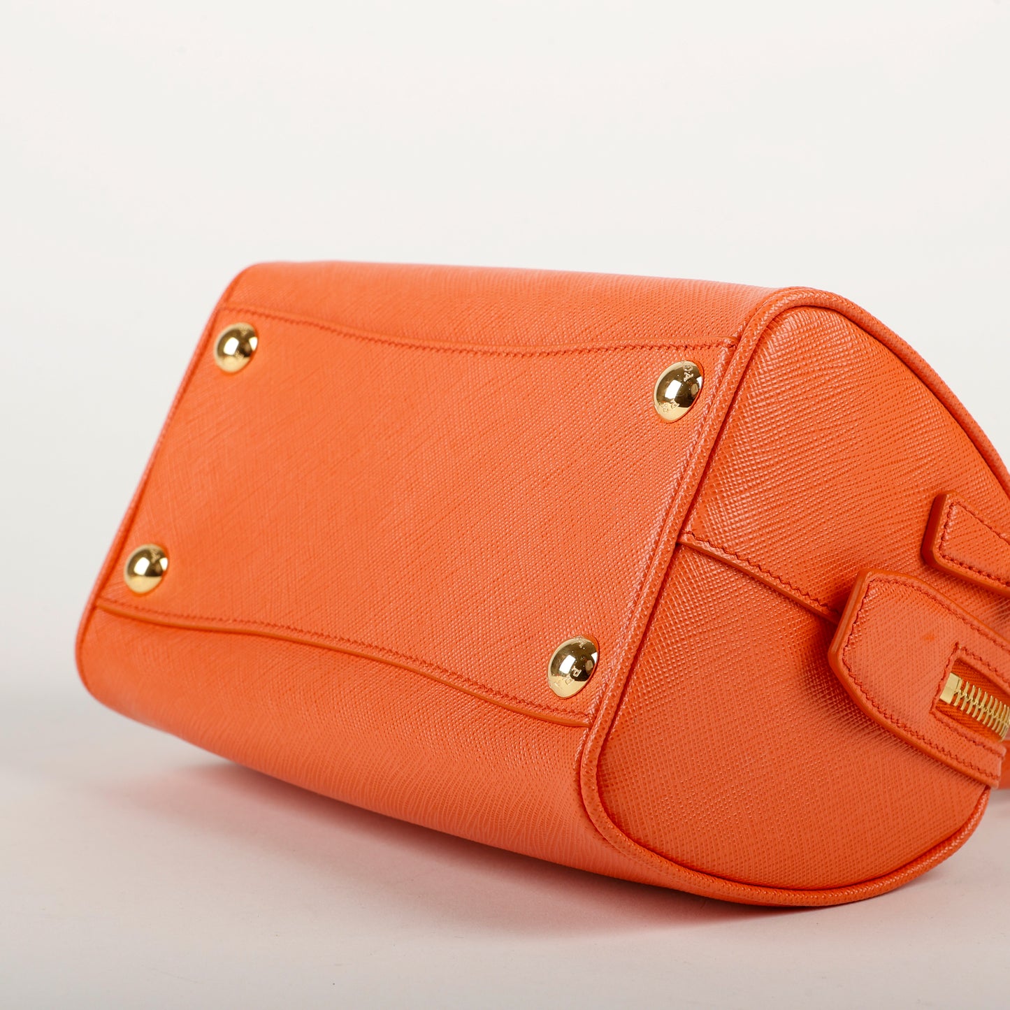 Orange Saffiano Bowler 3019