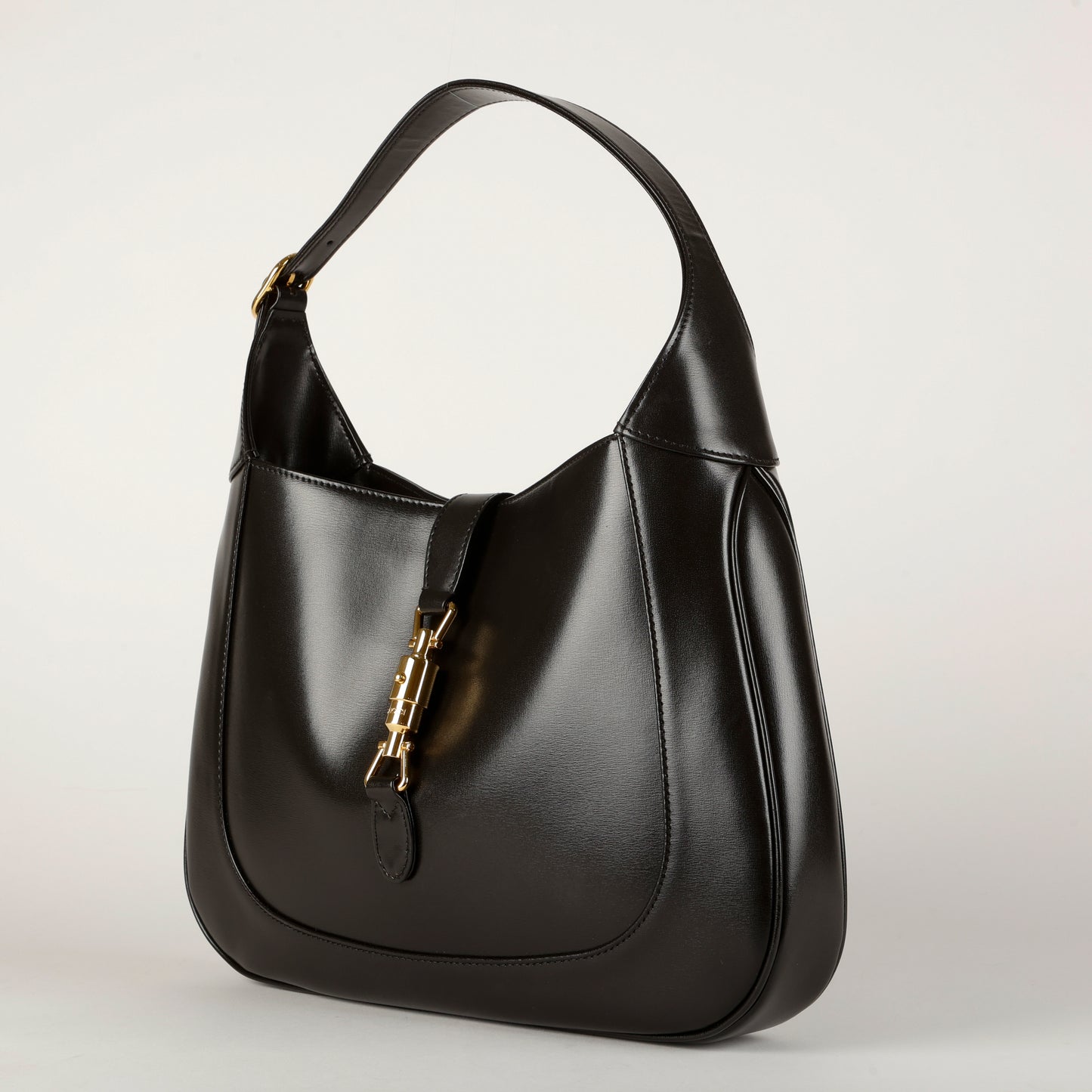 Large 1955 Jackie, Black Calfskin