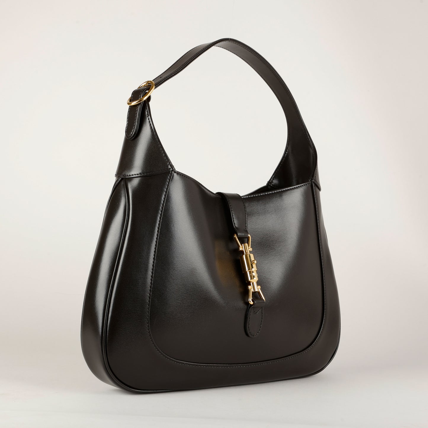 Large 1955 Jackie, Black Calfskin