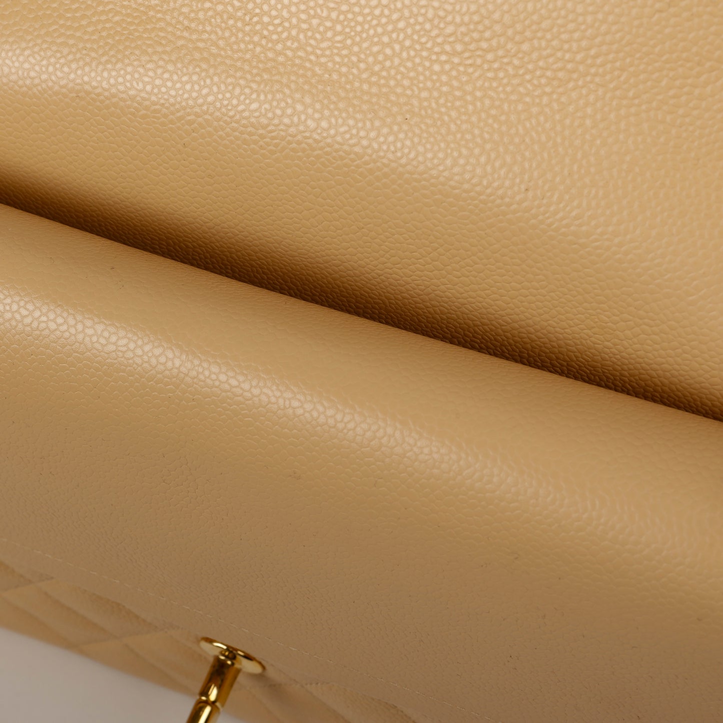 Caviar Jumbo Double Flap, Beige Claire GHW