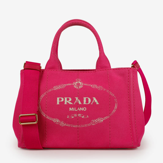 Medium Canapa Tote, Pink Canvas