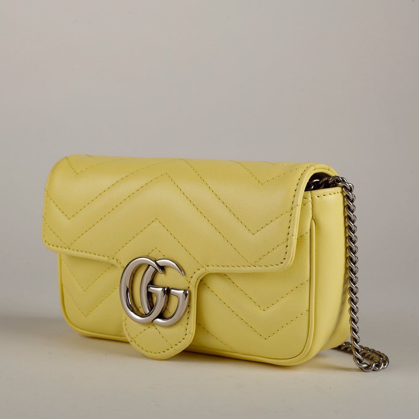 Super Mini GG Marmont Flap Bag, Yellow 1186