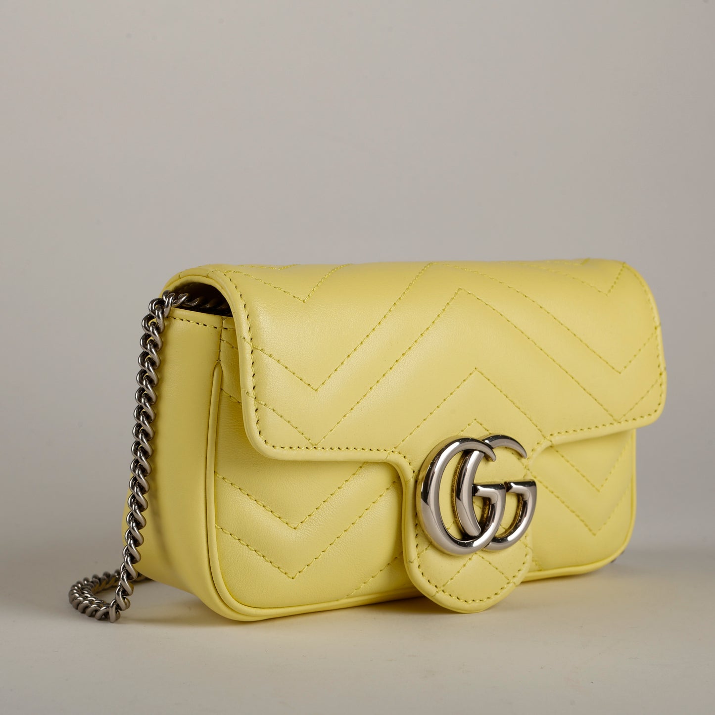 Super Mini GG Marmont Flap Bag, Yellow 1186