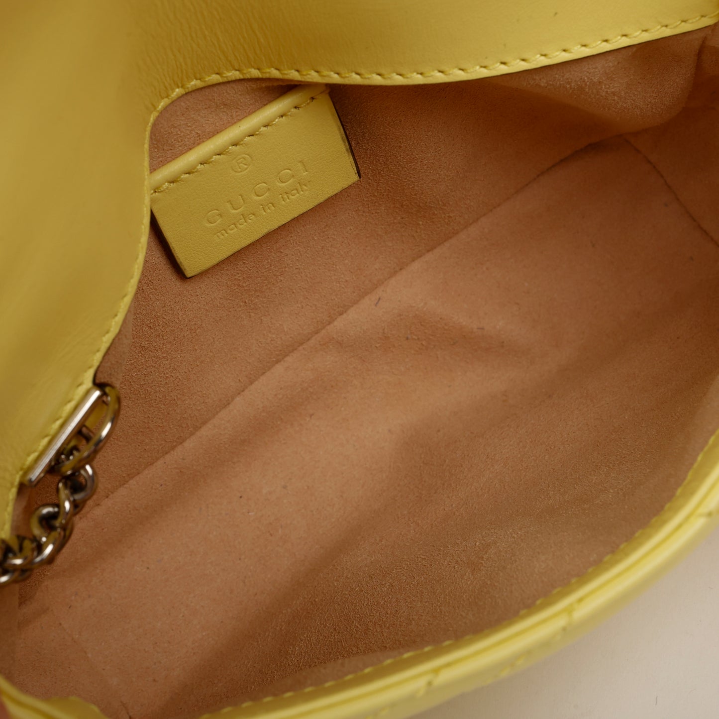 Super Mini GG Marmont Flap Bag, Yellow 1186