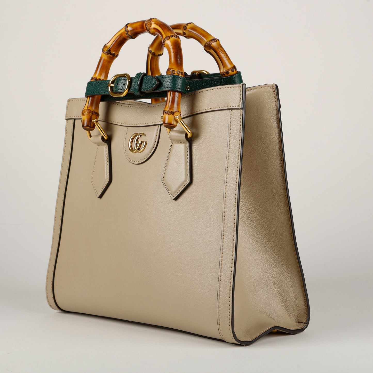 Medium Diana Bamboo Tote, Taupe