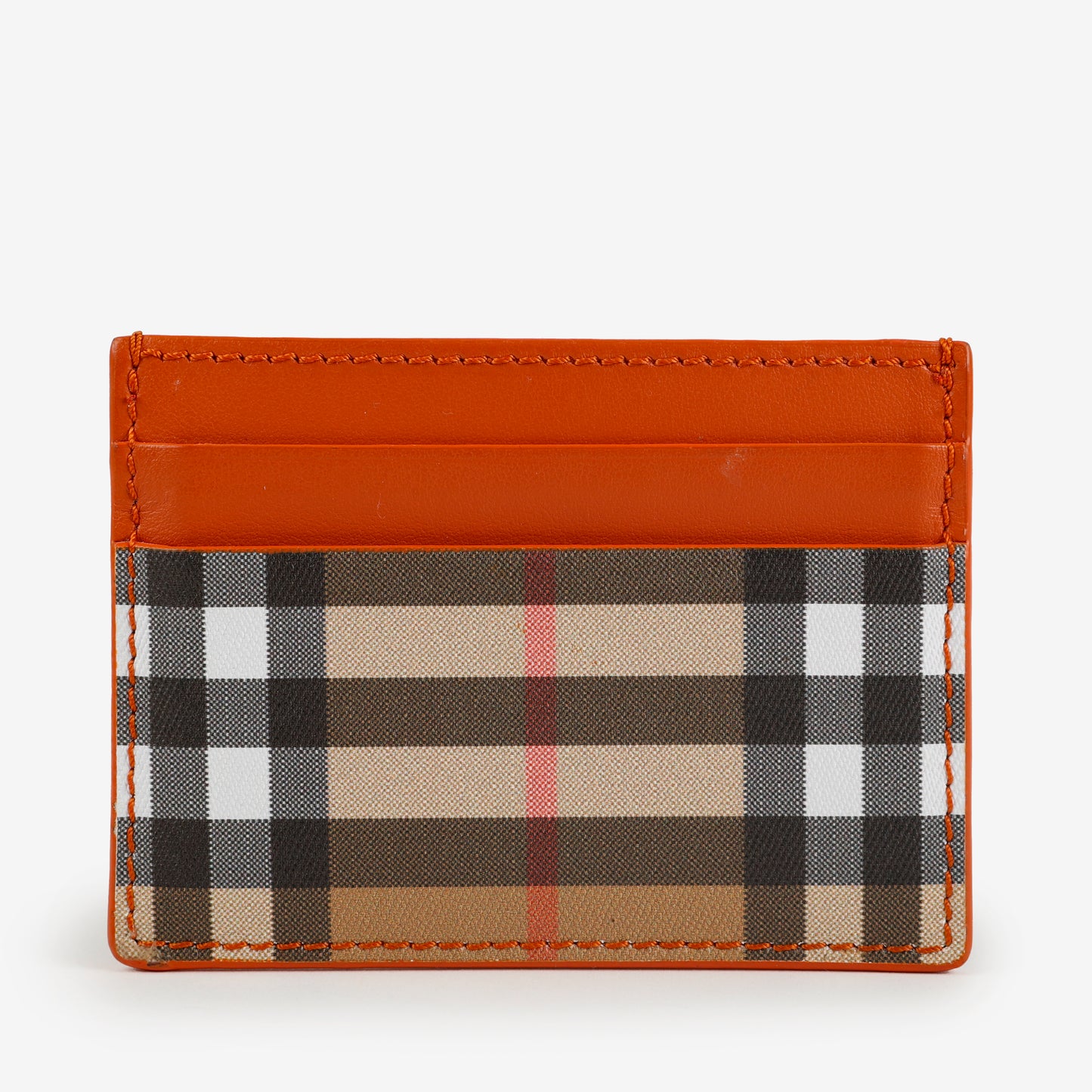 Card Case, Orange House Check