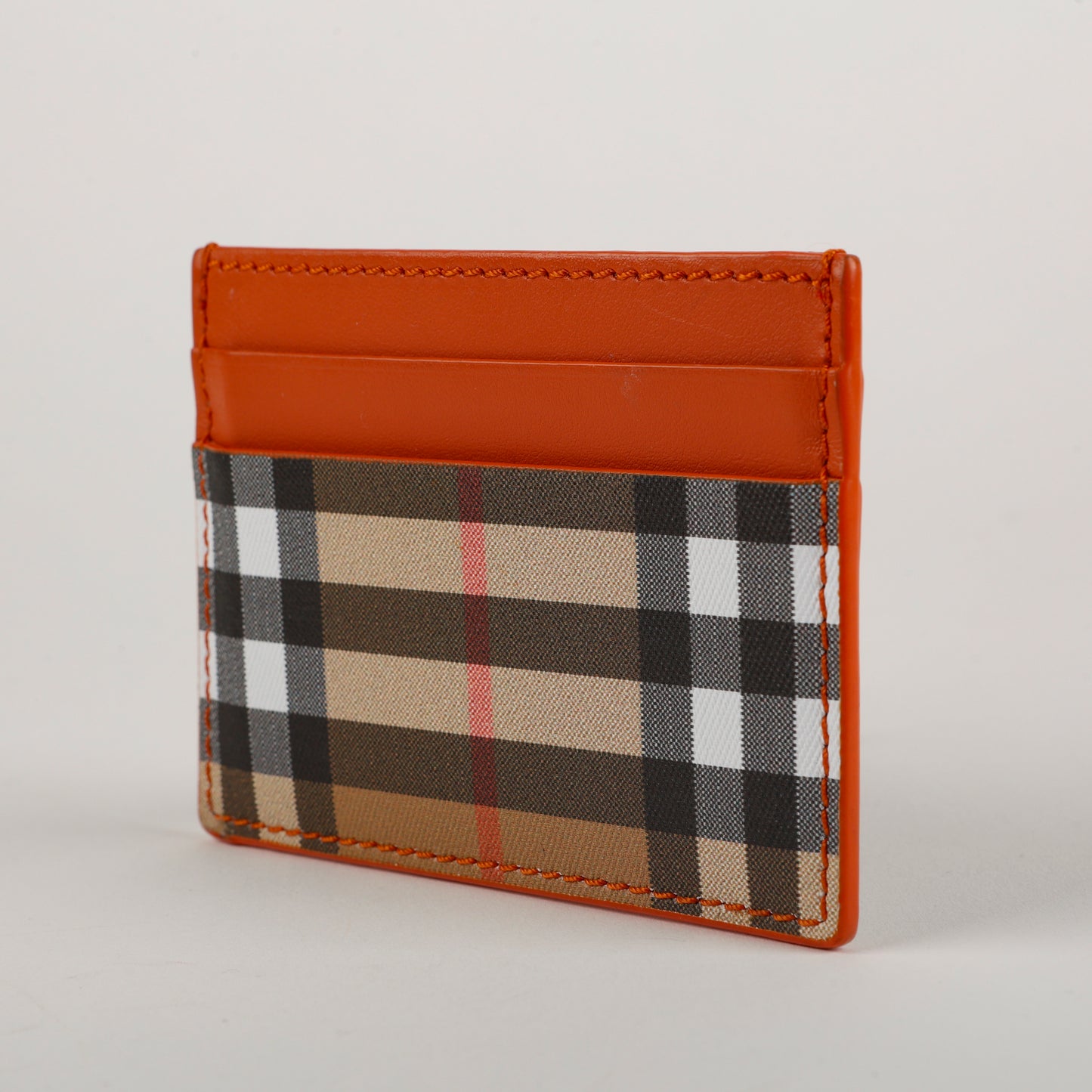 Card Case, Orange House Check