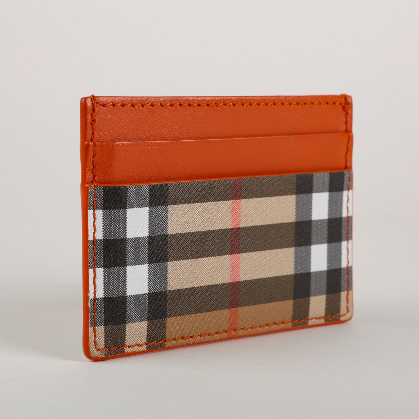 Card Case, Orange House Check