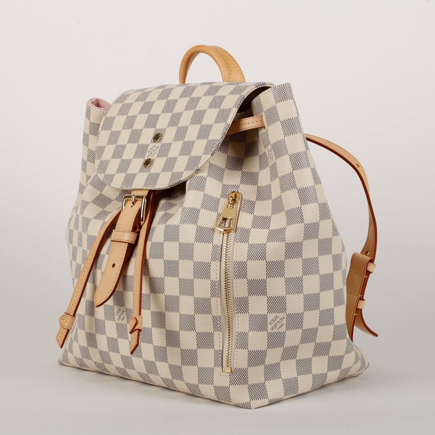 Sperone Backpack, Damier Azur Rose Ballerine