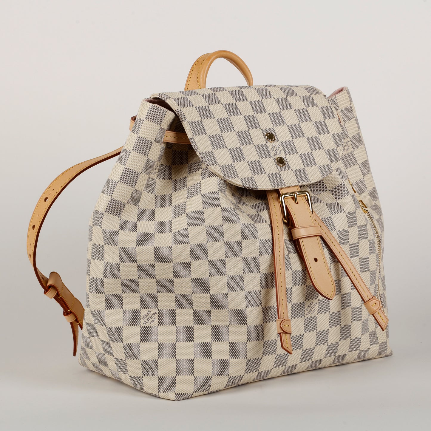Sperone Backpack, Damier Azur Rose Ballerine