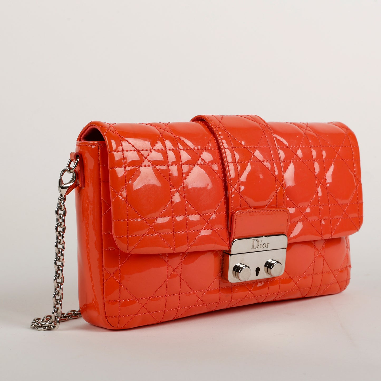 Mini New Lock Pouch, Patent Coral