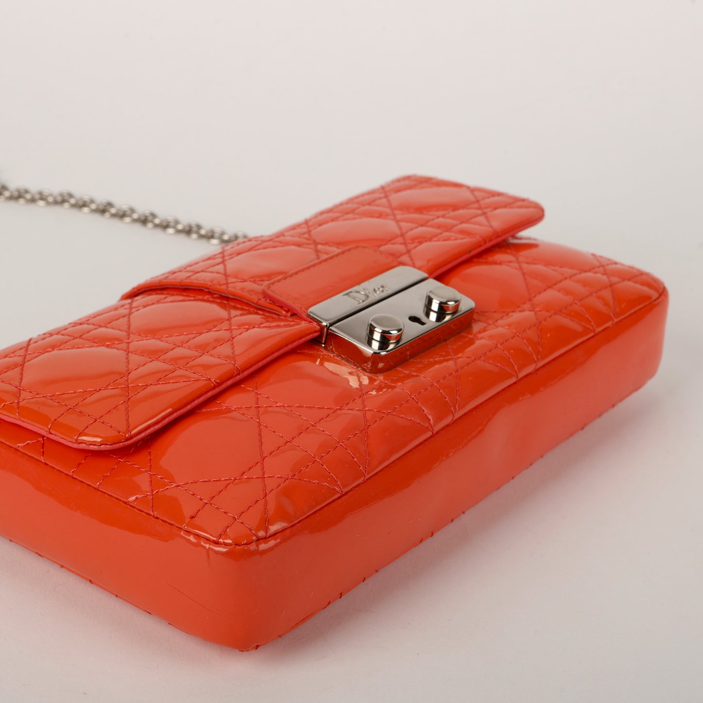 Mini New Lock Pouch, Patent Coral
