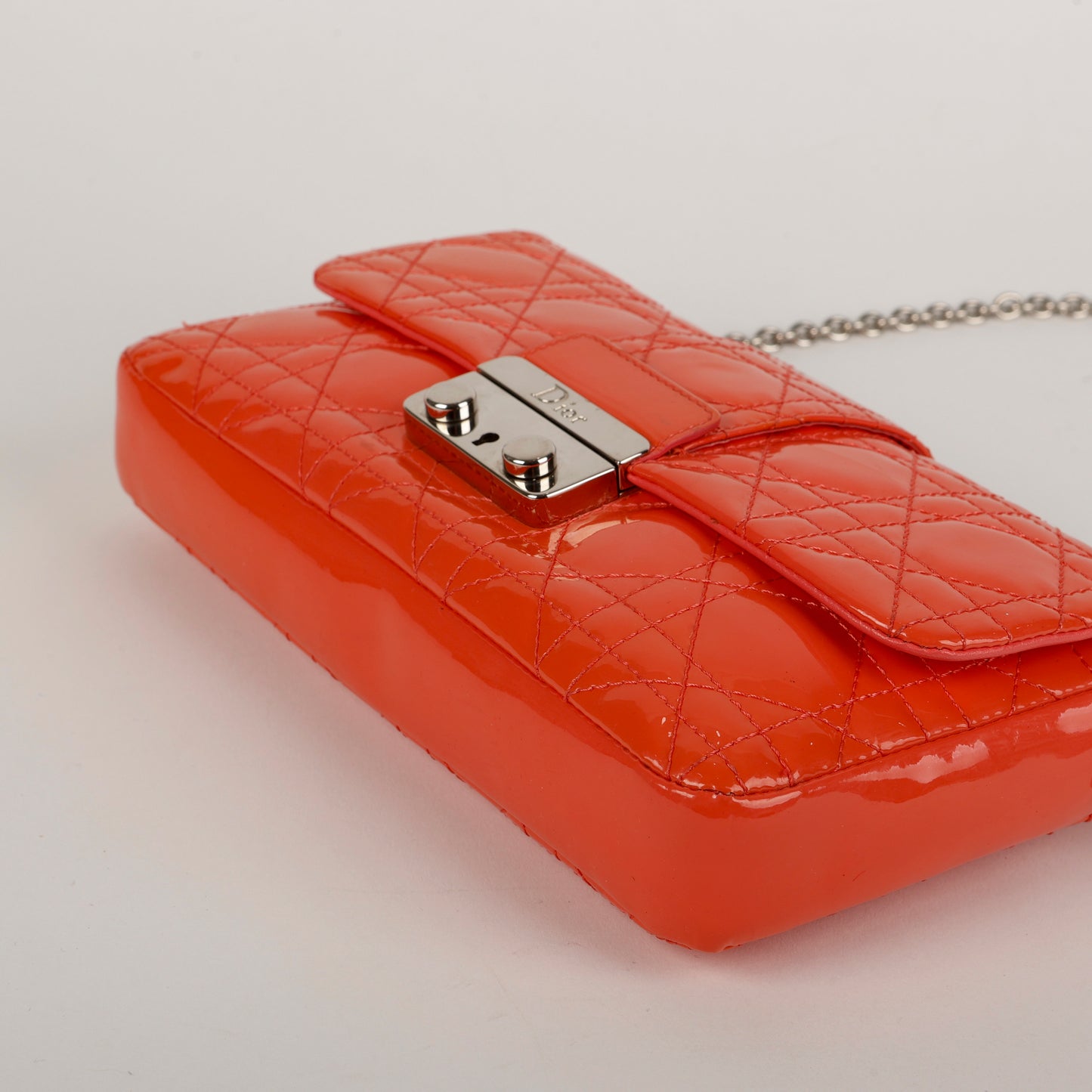 Mini New Lock Pouch, Patent Coral