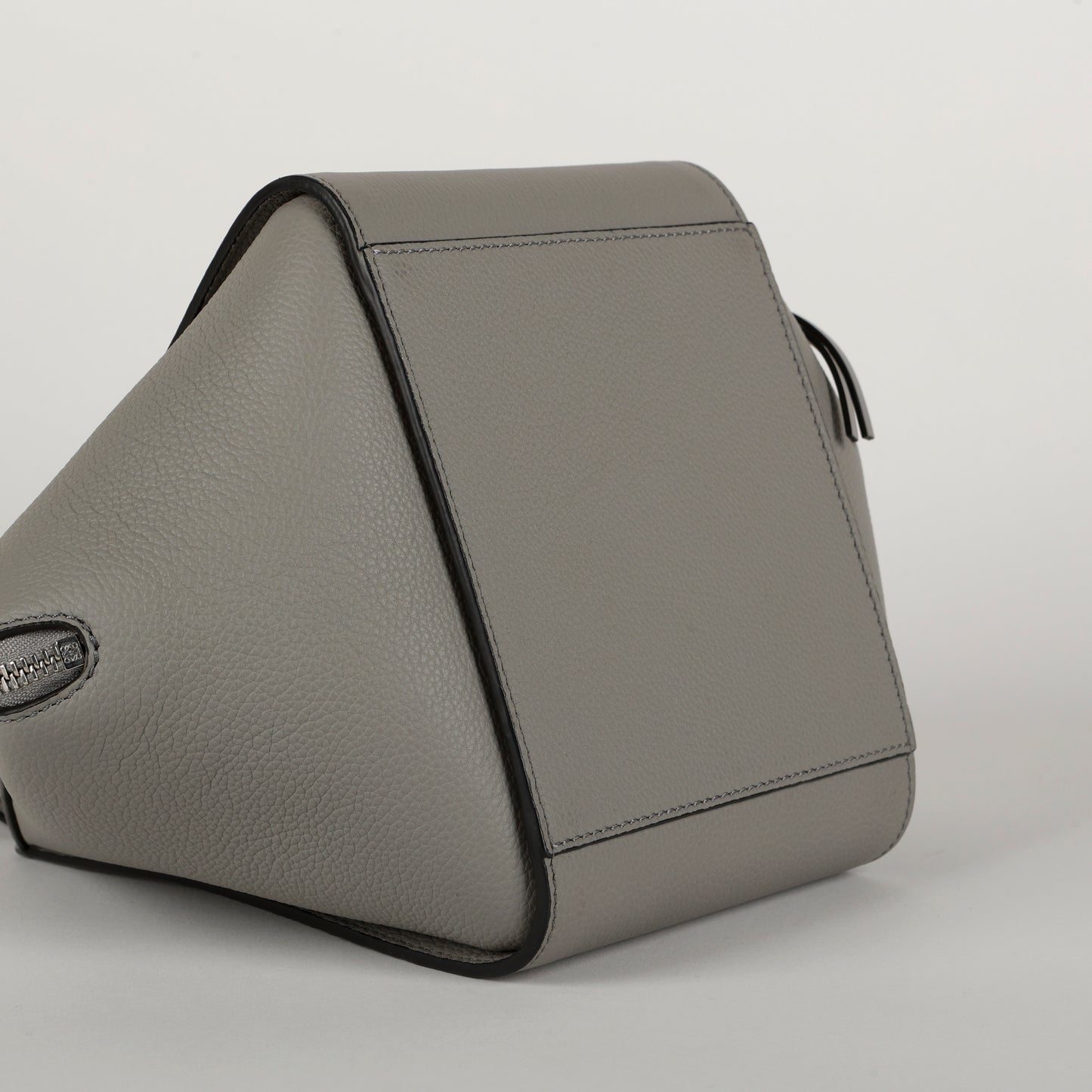 Compact Hammock Shoulder Bag, Pearl Grey Calfskin