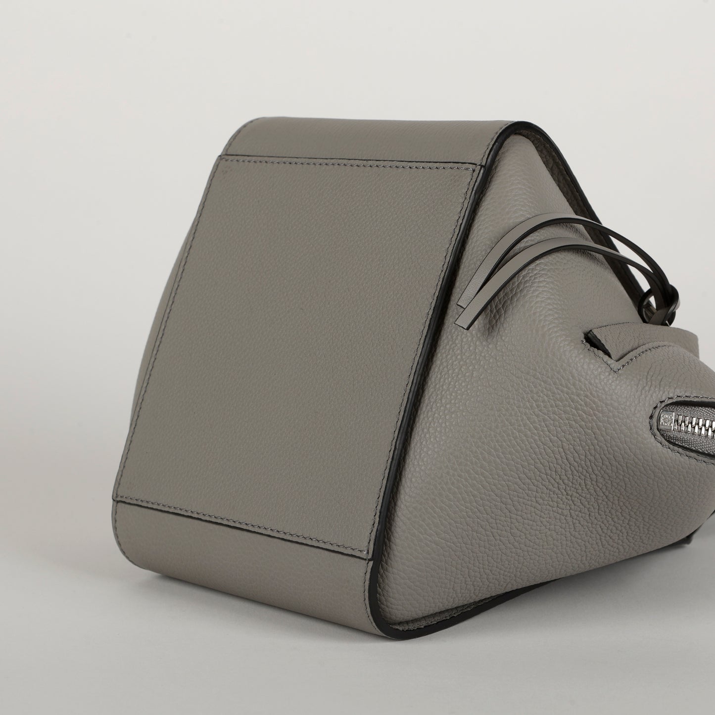 Compact Hammock Shoulder Bag, Pearl Grey Calfskin