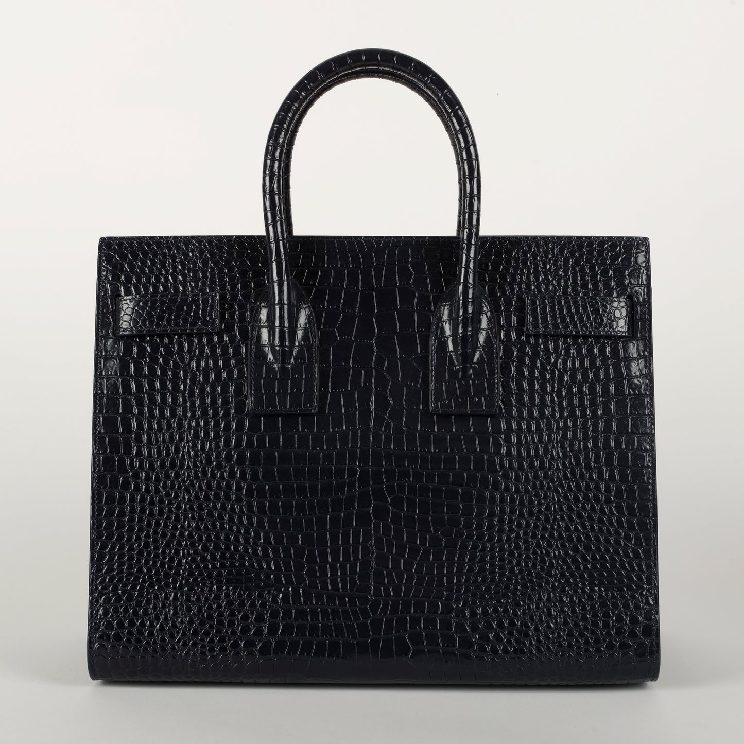 Small Sac De Jour Croc Embossed, Navy