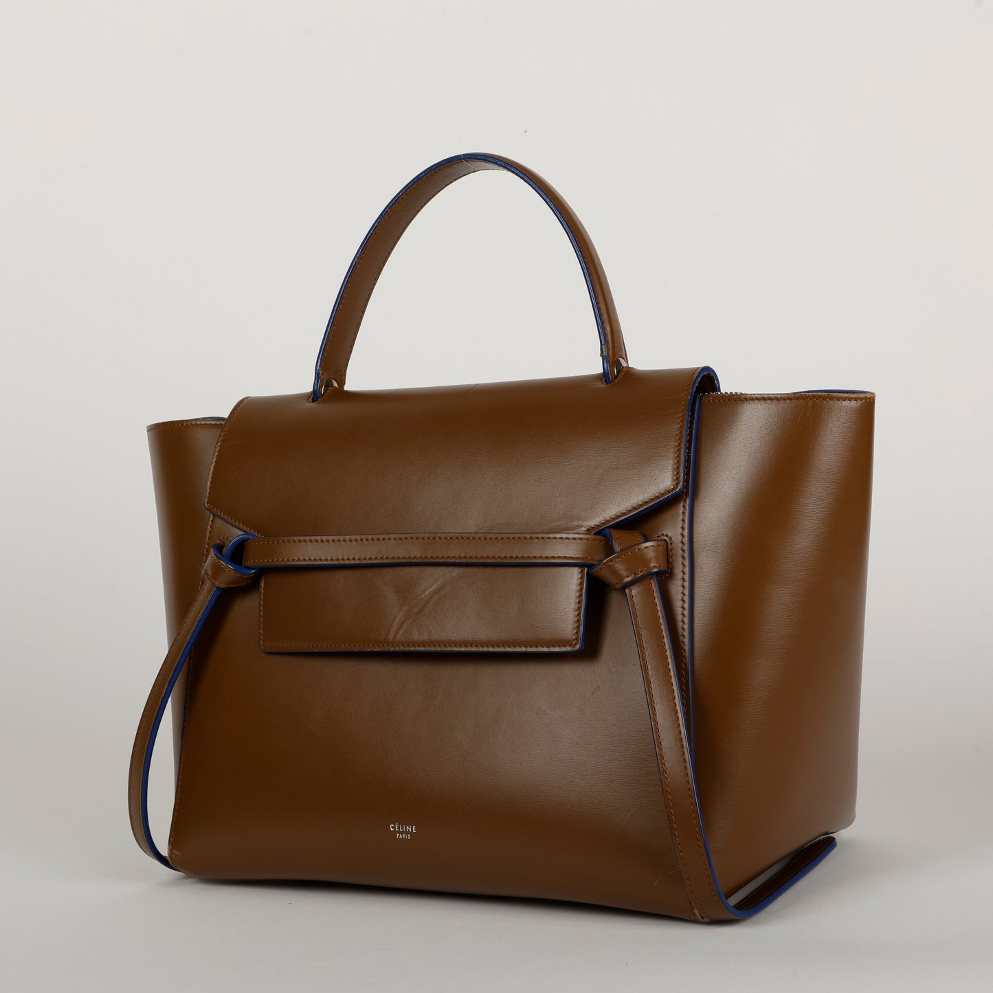 Mini Belt Bag Palmelato, Camel Blue