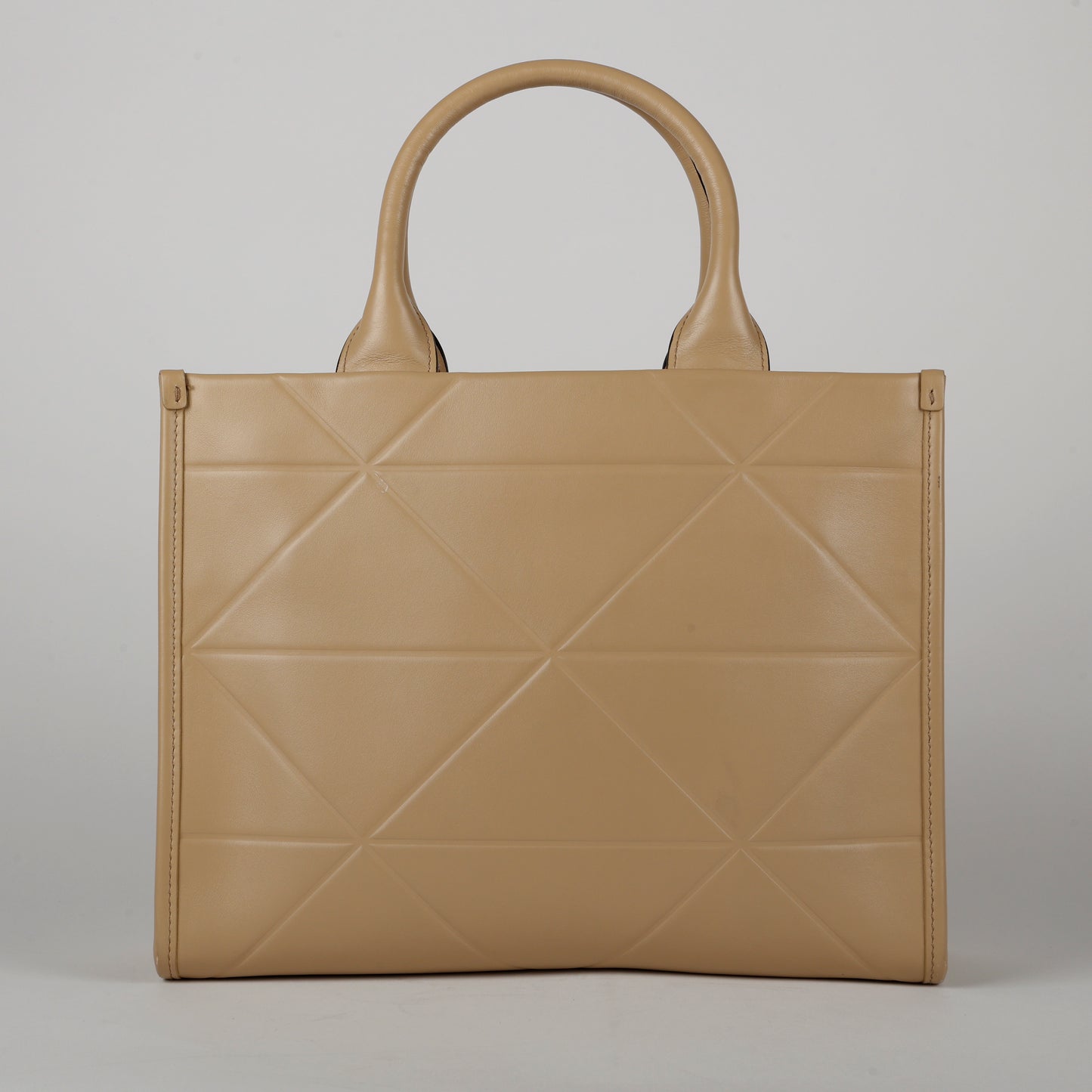 Small Symbole Shopper Tote, Beige Embossed Calfskin