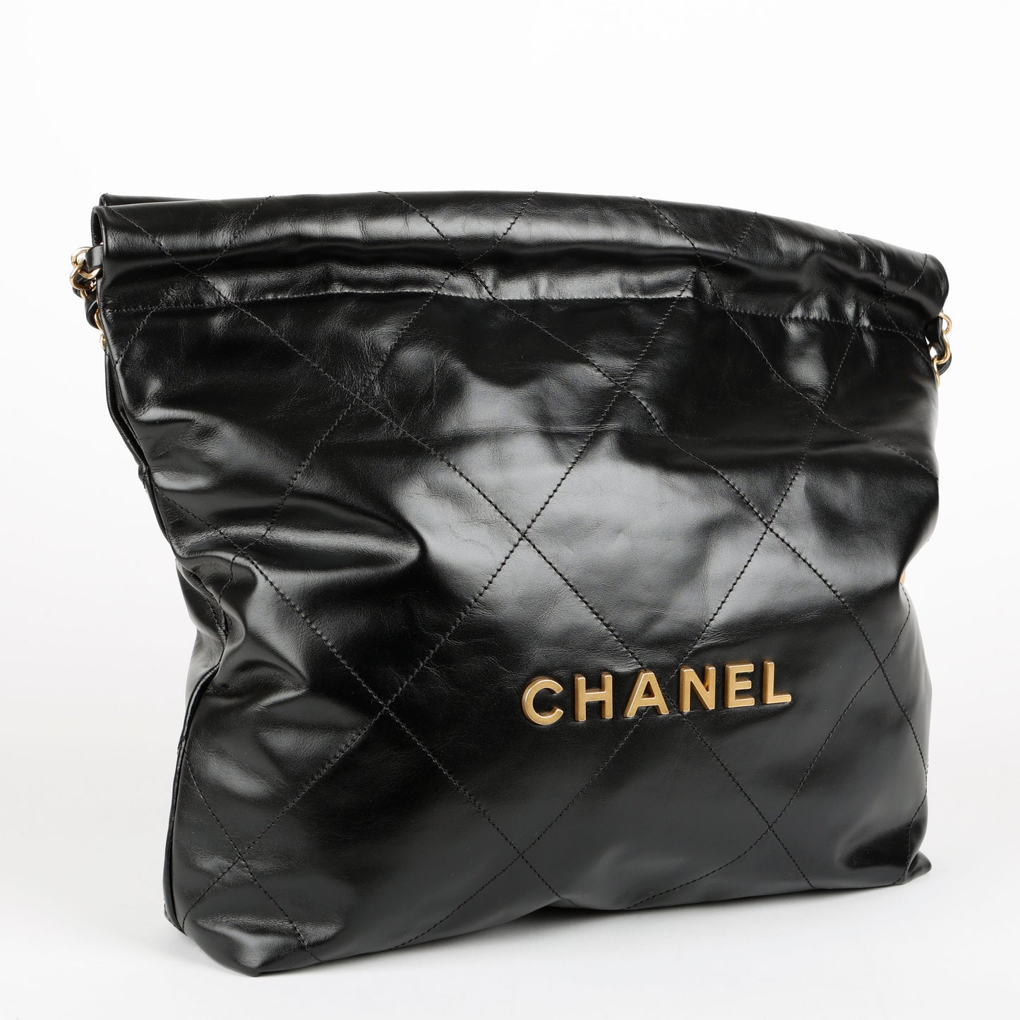 Small 22, Black Lambskin Gold Hardware 11565