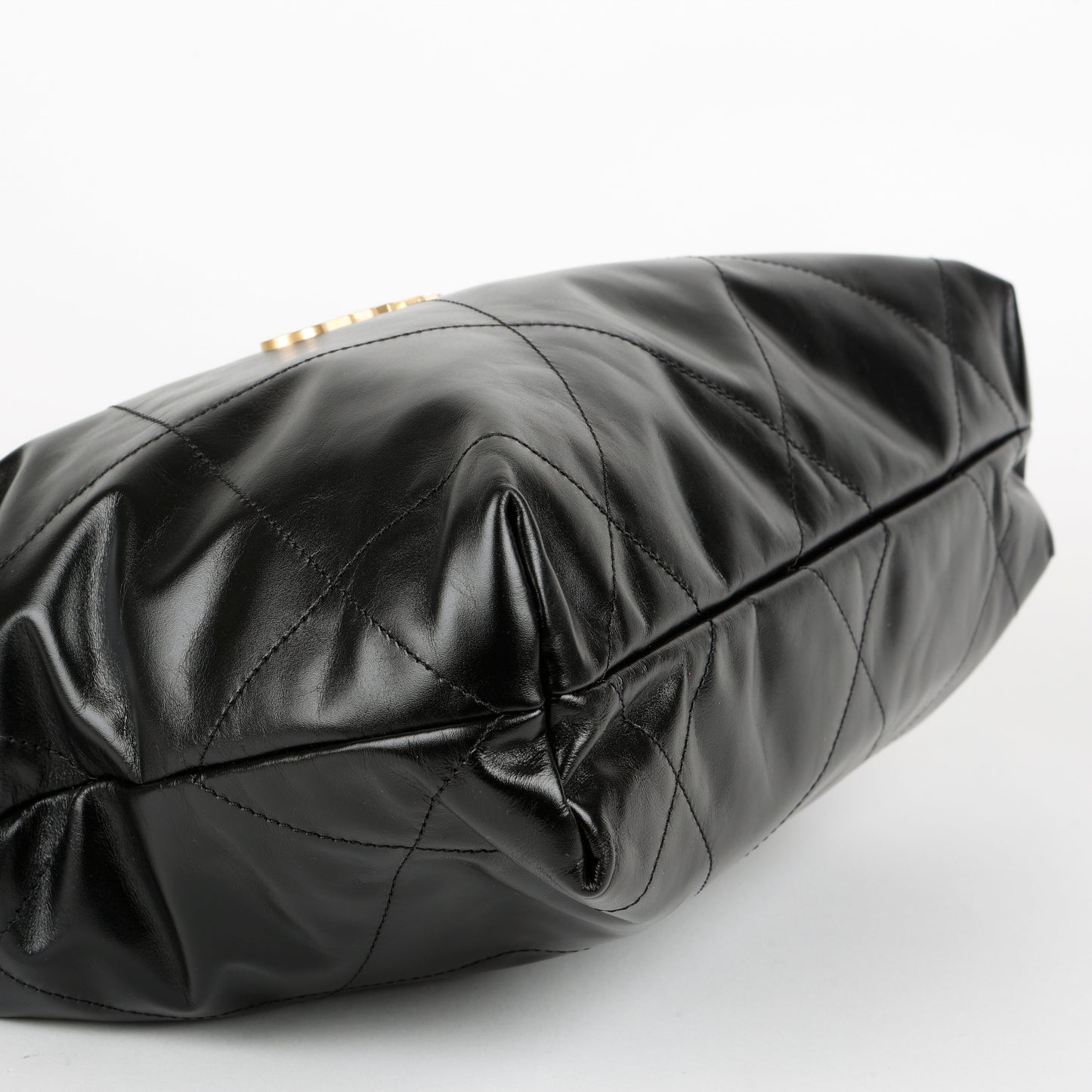 Small 22, Black Lambskin Gold Hardware 11565