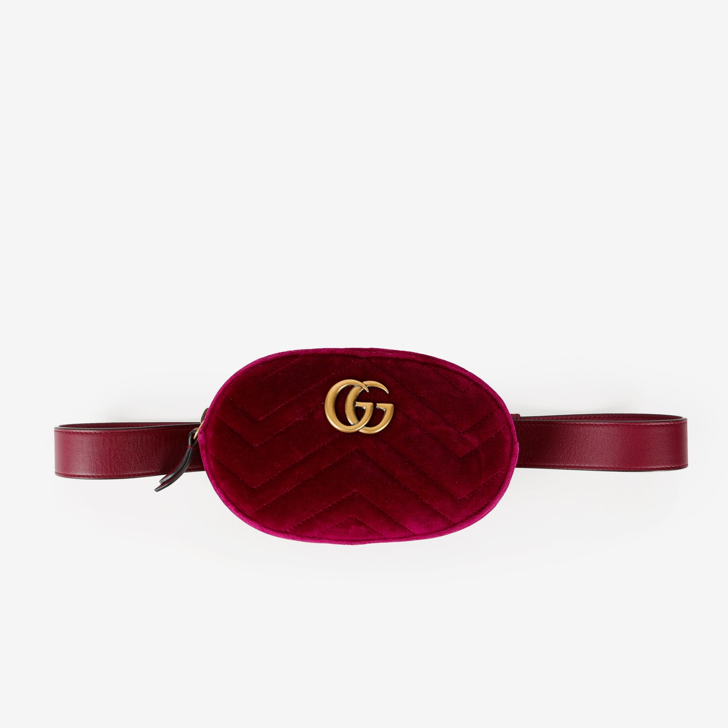 GG Marmont Belt Bag, Fuchsia Velvet 11568