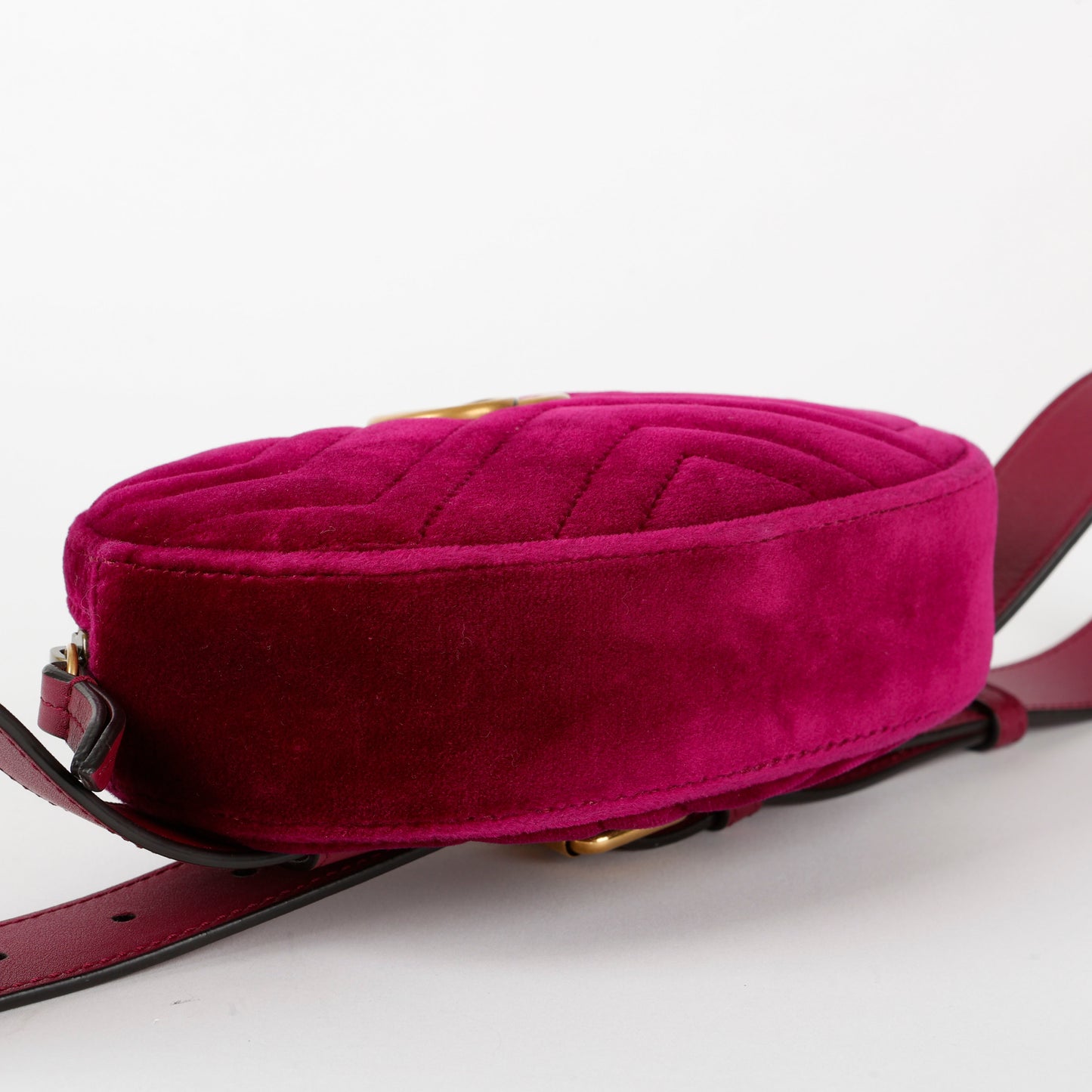GG Marmont Belt Bag, Fuchsia Velvet 11568