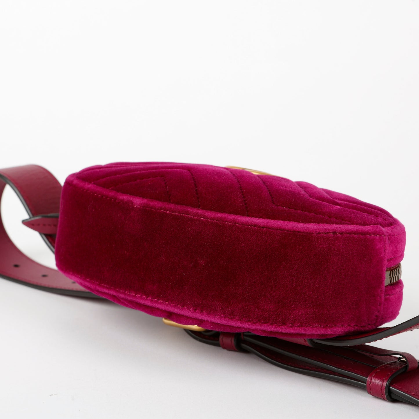 GG Marmont Belt Bag, Fuchsia Velvet 11568