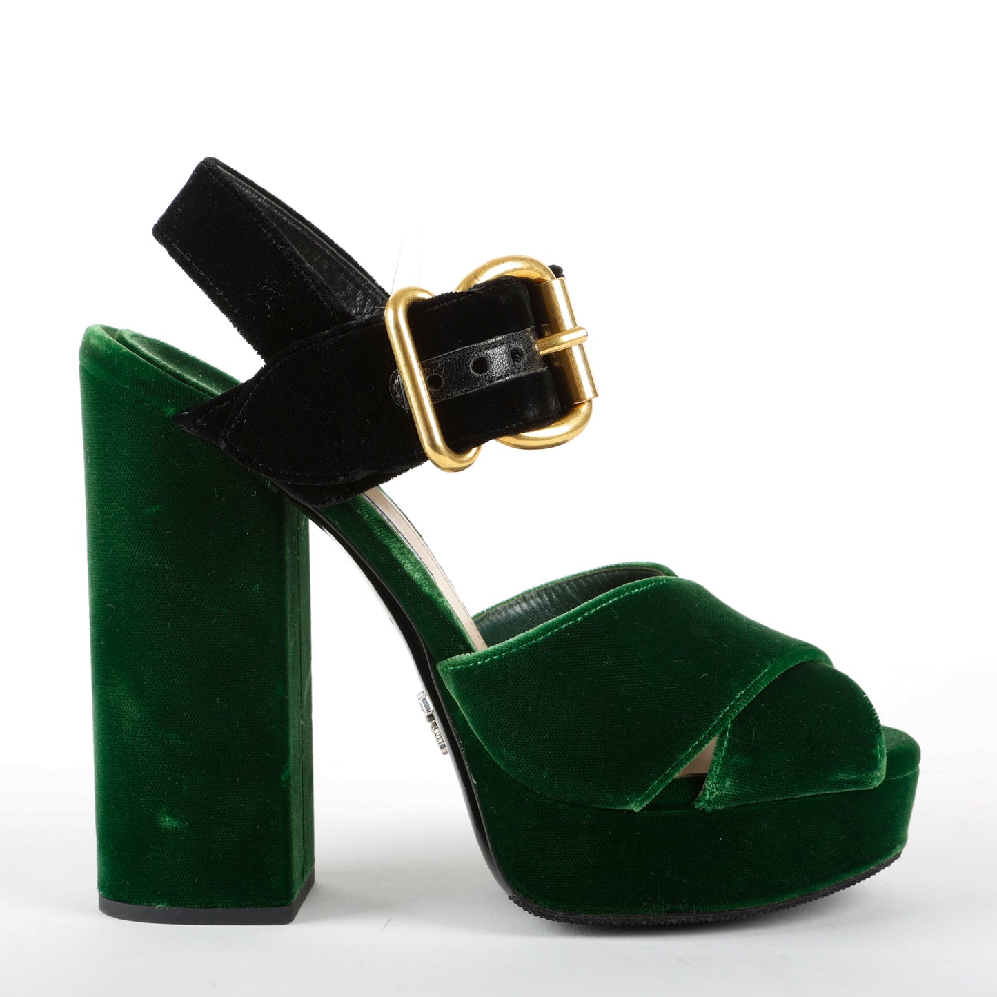 Velvet Platform Sandal
