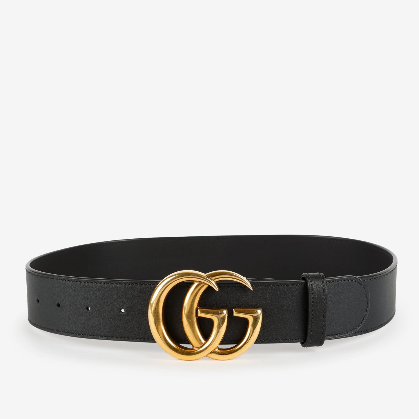 GG Wide Marmont Belt Black