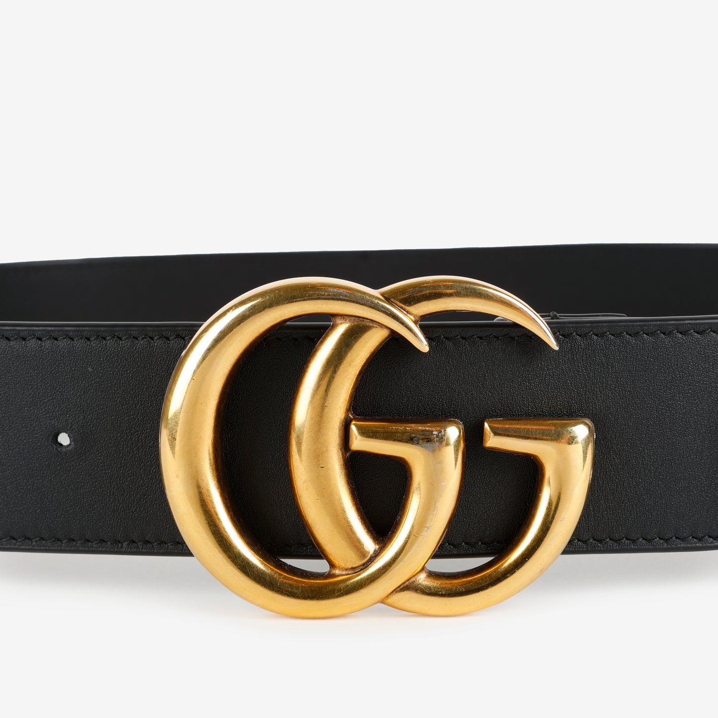 GG Wide Marmont Belt Black
