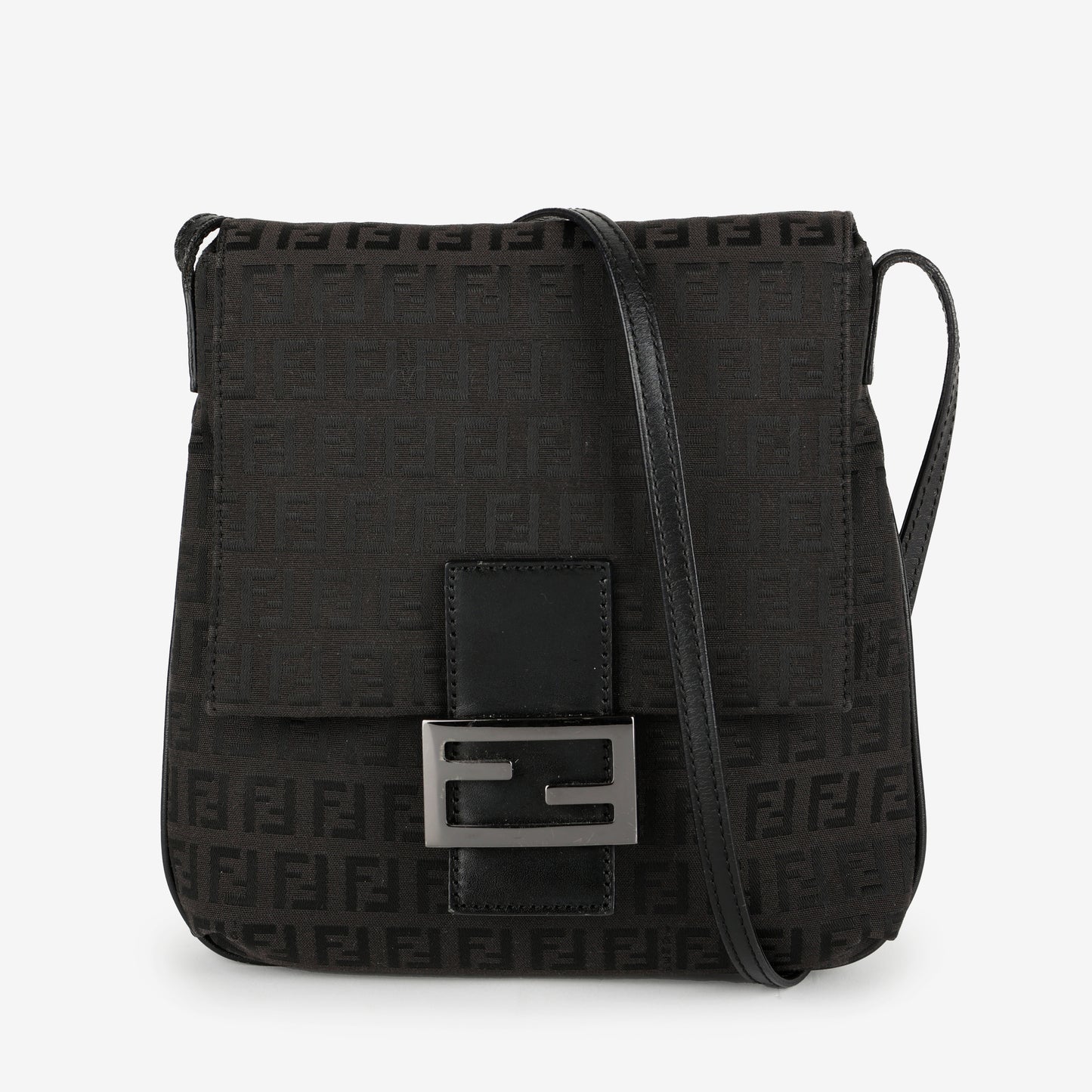 Zucca Canvas Crossbody, Black