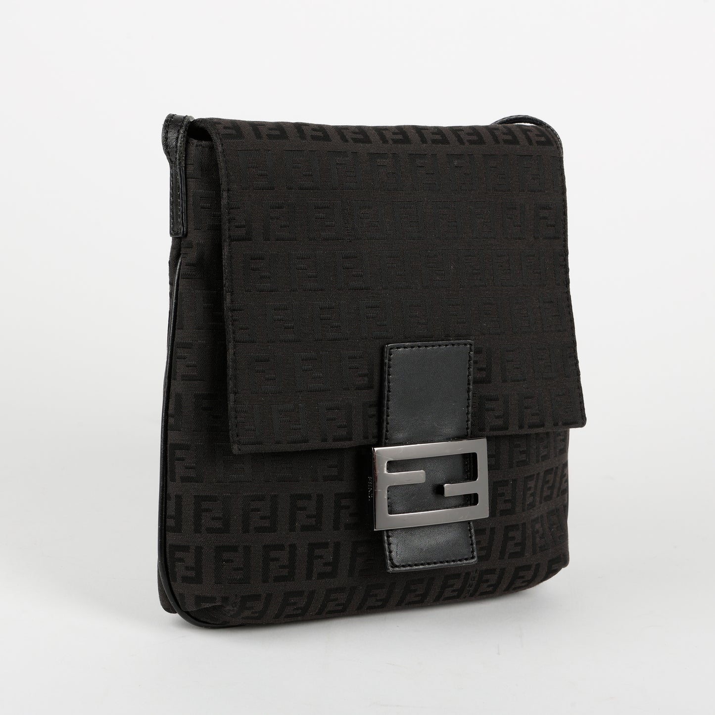 Zucca Canvas Crossbody, Black