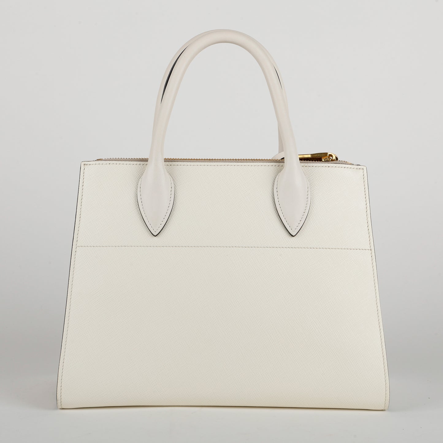 Paradigme City Bag, Black White Saffiano Leather