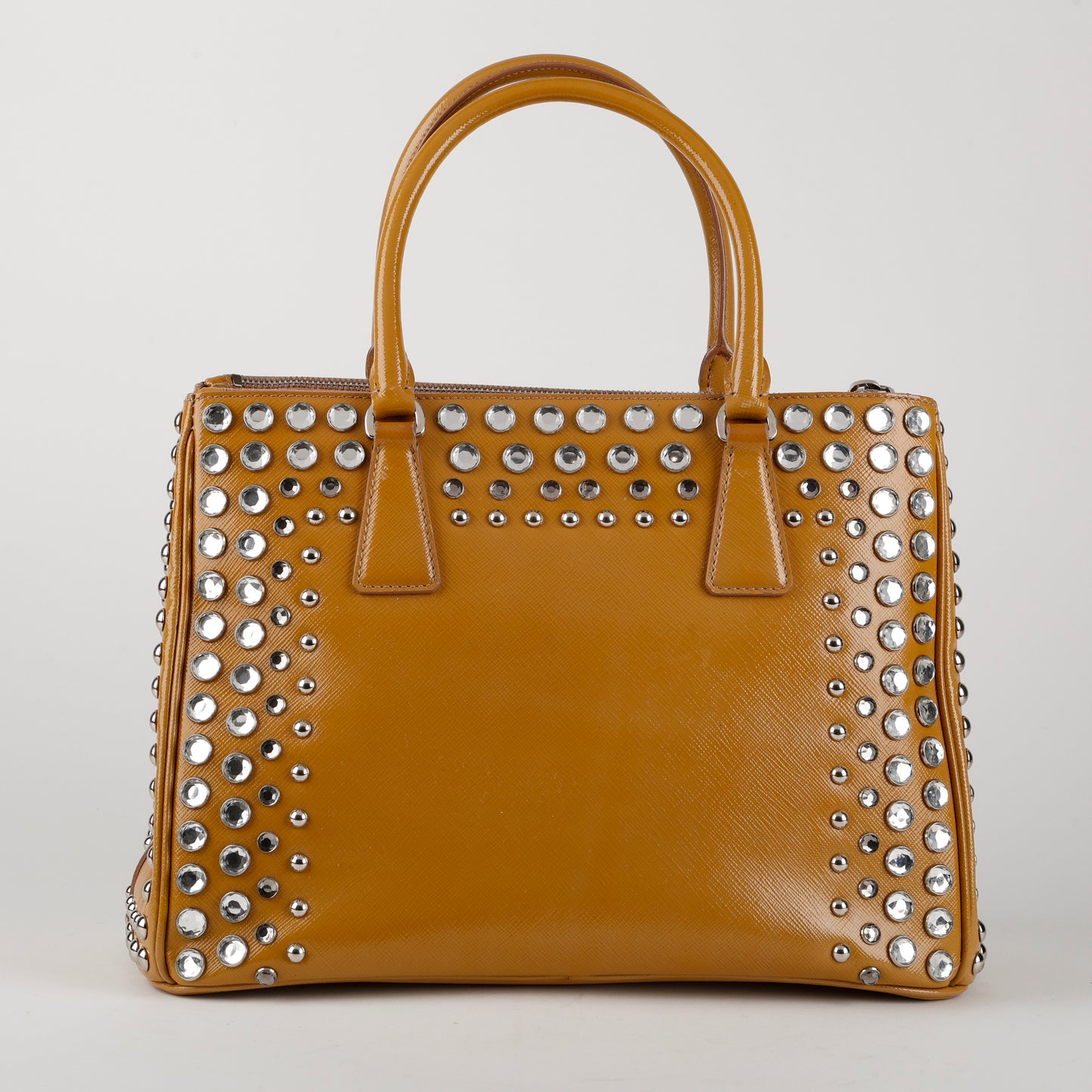 Medium Galleria, Patent Saffiano W/ Studs