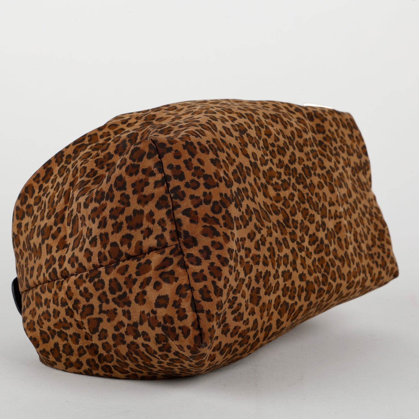 Mini Nylon Top Handle, Cheetah Silver Hardware