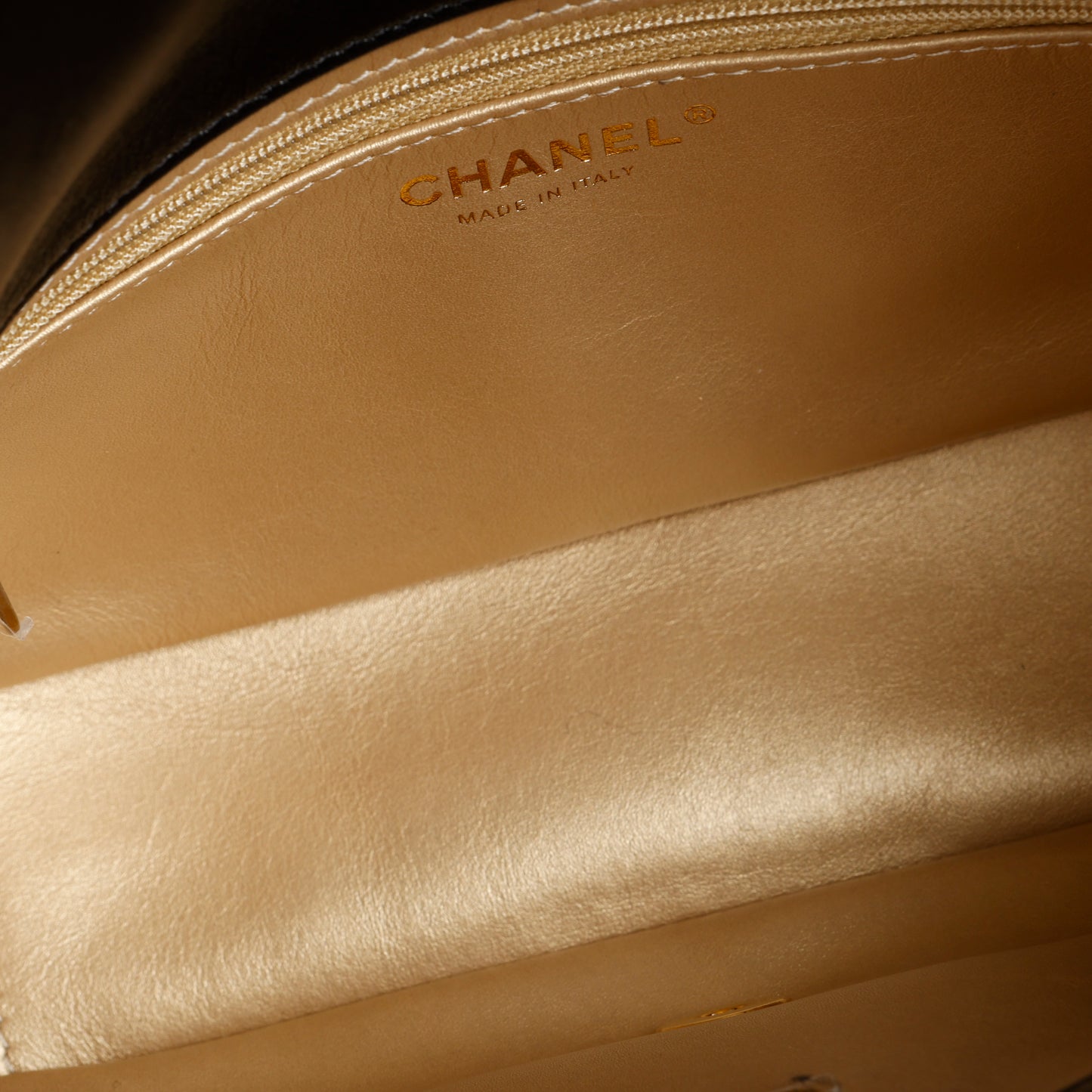Black Calfskin Seasonal Flap Gold Hardware