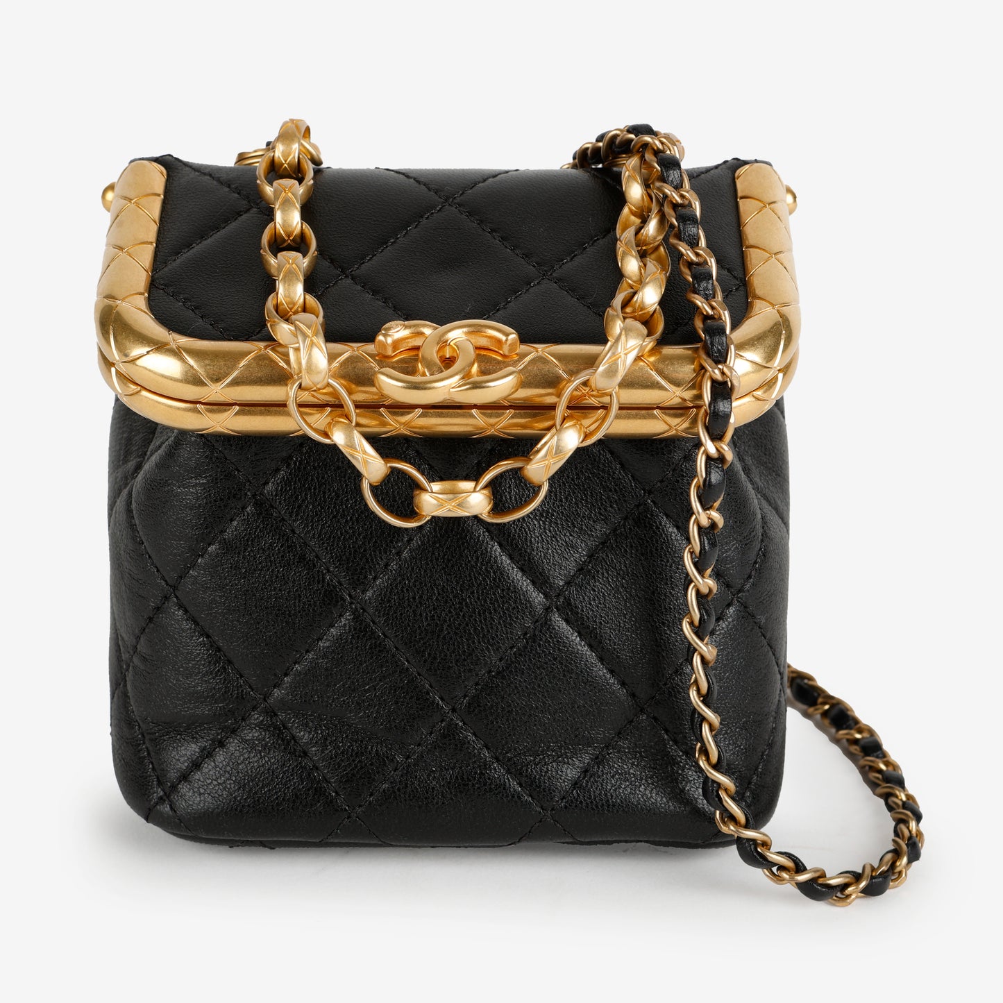 Mini My Crush Bag, Black Lambskin Aged Gold Hardware
