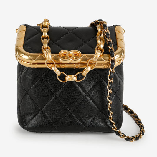 Mini My Crush Bag, Black Lambskin Aged Gold Hardware