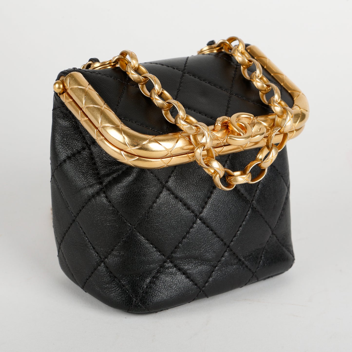 Mini My Crush Bag, Black Lambskin Aged Gold Hardware